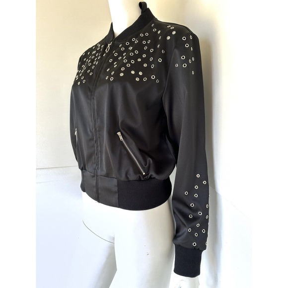 Spenser Jeremy Bomber Jacket w Rivets Womens Sz S - Picture 3 of 5